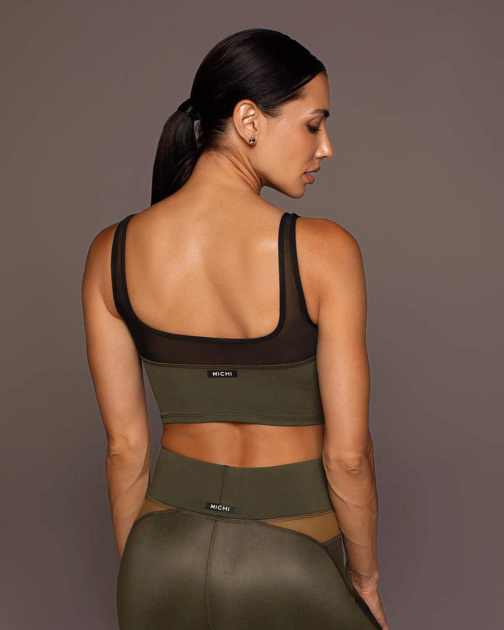 Aerial Gloss Bustier - Bronzed Olive