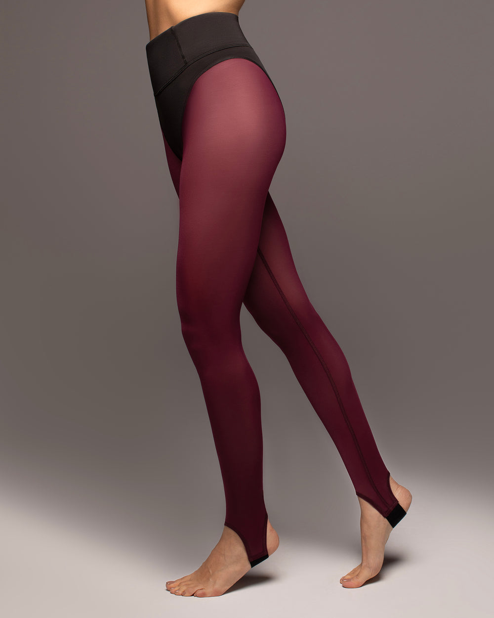 Ambient Stirrup Legging - Burgundy/Black