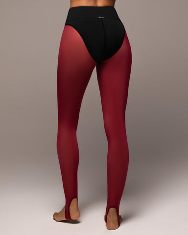 Ambient Stirrup Legging - Earth Red/Black