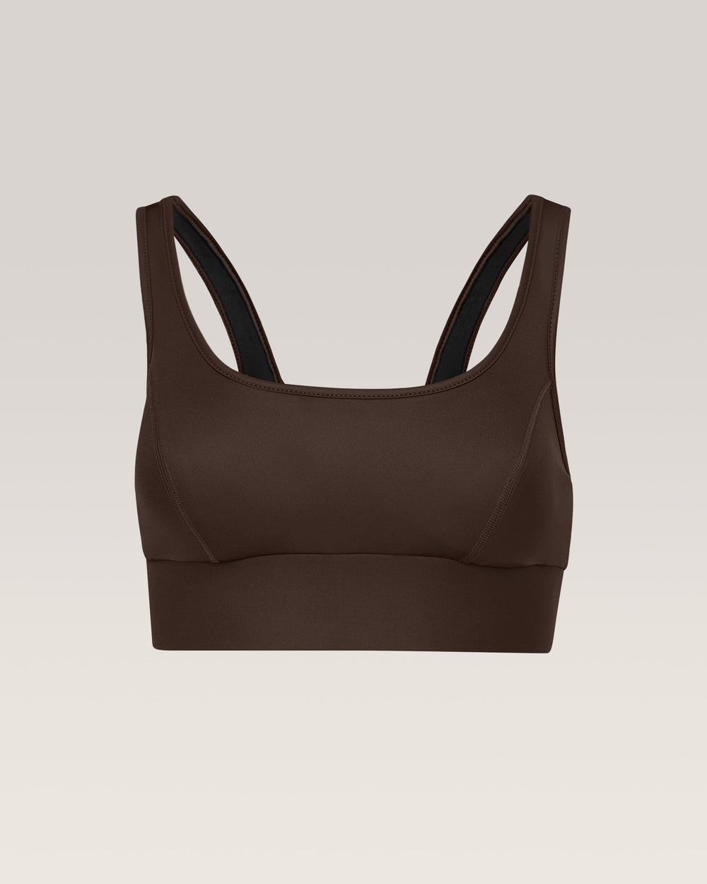 Basal Gloss Longline Bra - Dark Oak