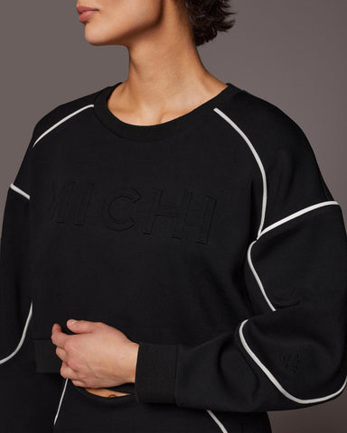 Crescent Sweatshirt - Black/Ivory