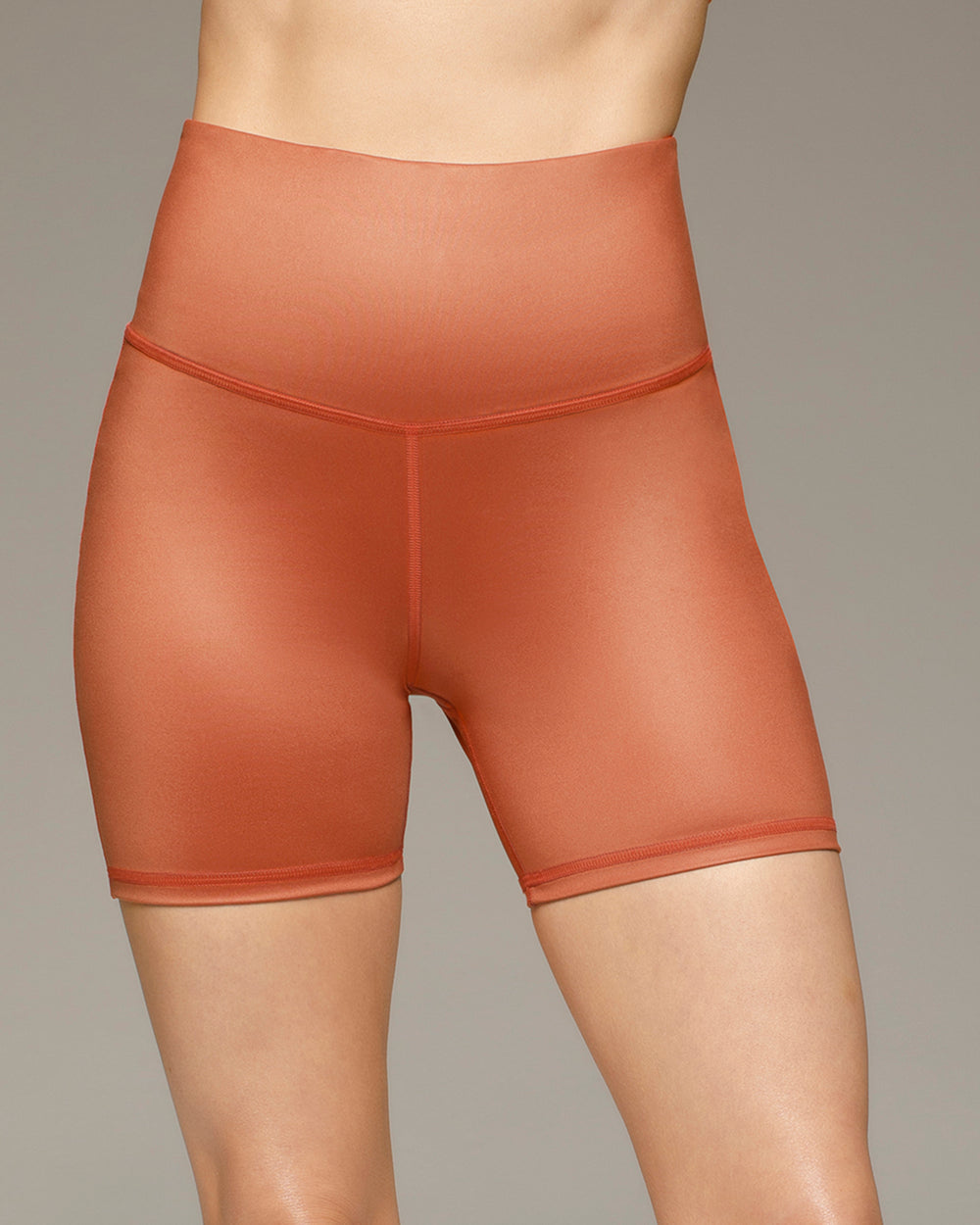 Instinct Gloss Bike Short 5 Inch - Burnt Orange