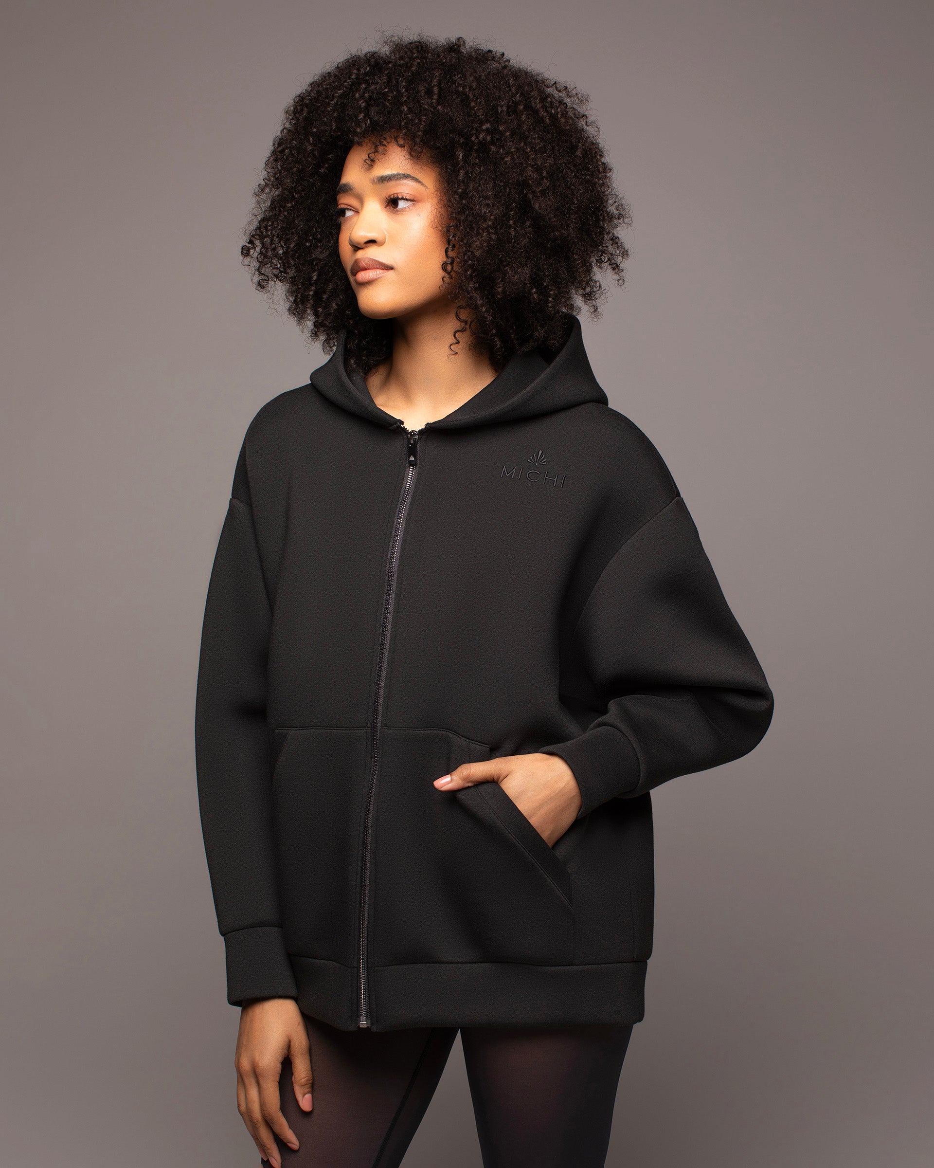 【BLACK】Moon light hoodie Shop the Luna Oversized Hoodie | High-fashion Activewear Brand – MICHI