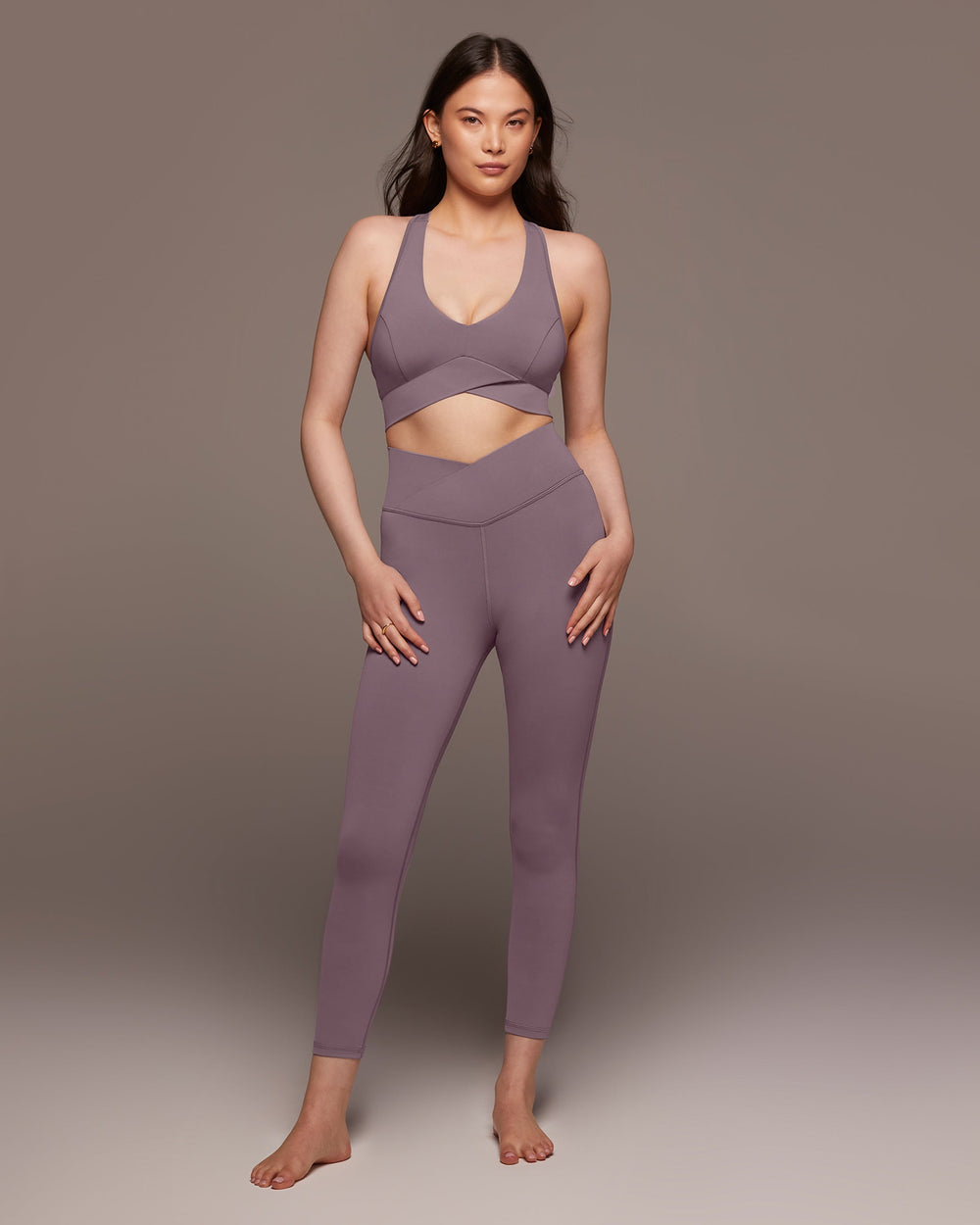Ray V-Neck Longline Bra - Lavender