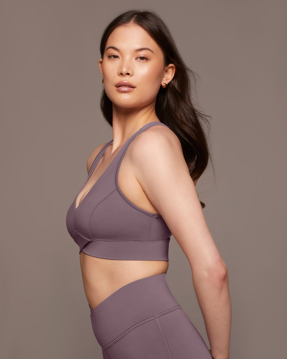 Ray V-Neck Longline Bra - Lavender
