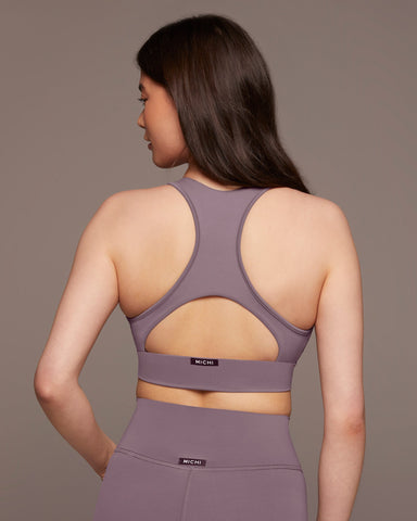 Ray V-Neck Longline Bra - Lavender