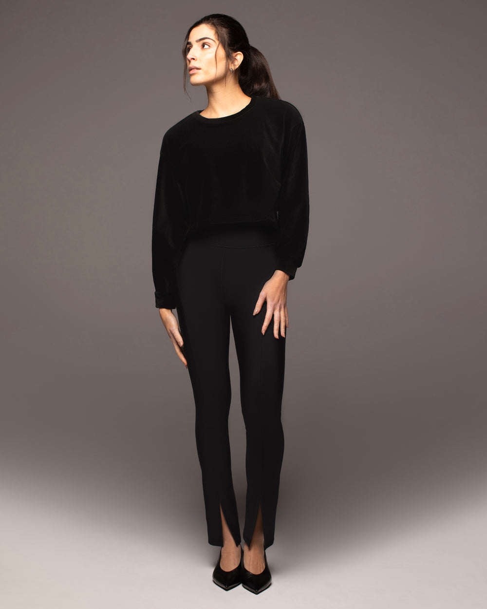 Stoke Ribbed Sweatshirt - Black