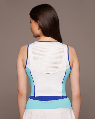Electric Tank - White/Island Blue/Royal Blue