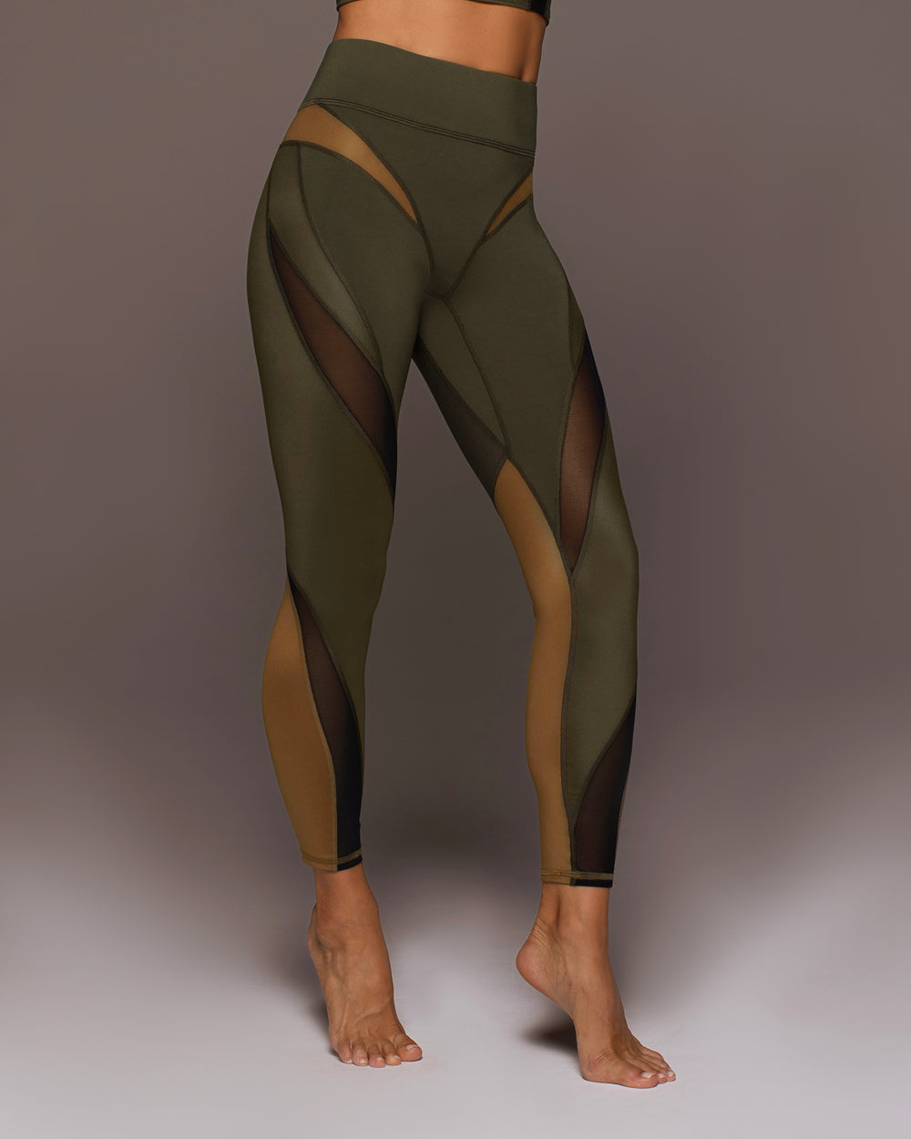 Olive Sculpt Luxe Long Sleeve Gym Top, Green, £21.00