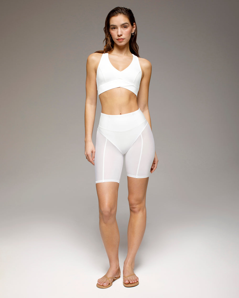 Ambient Bike Short 7 1/2 Inch - White