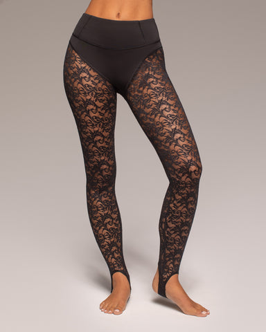 Ambient Lace Stirrup Legging - Black
