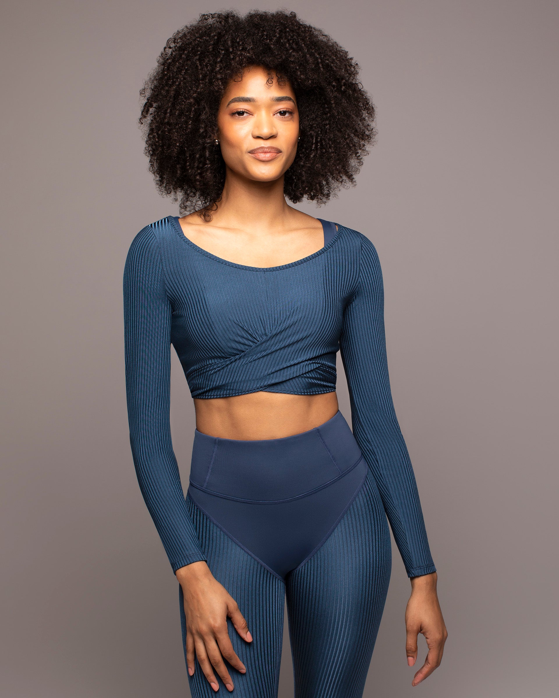 Shop the Ambient Ribbed Wrap Top | High-fashion Activewear Brand