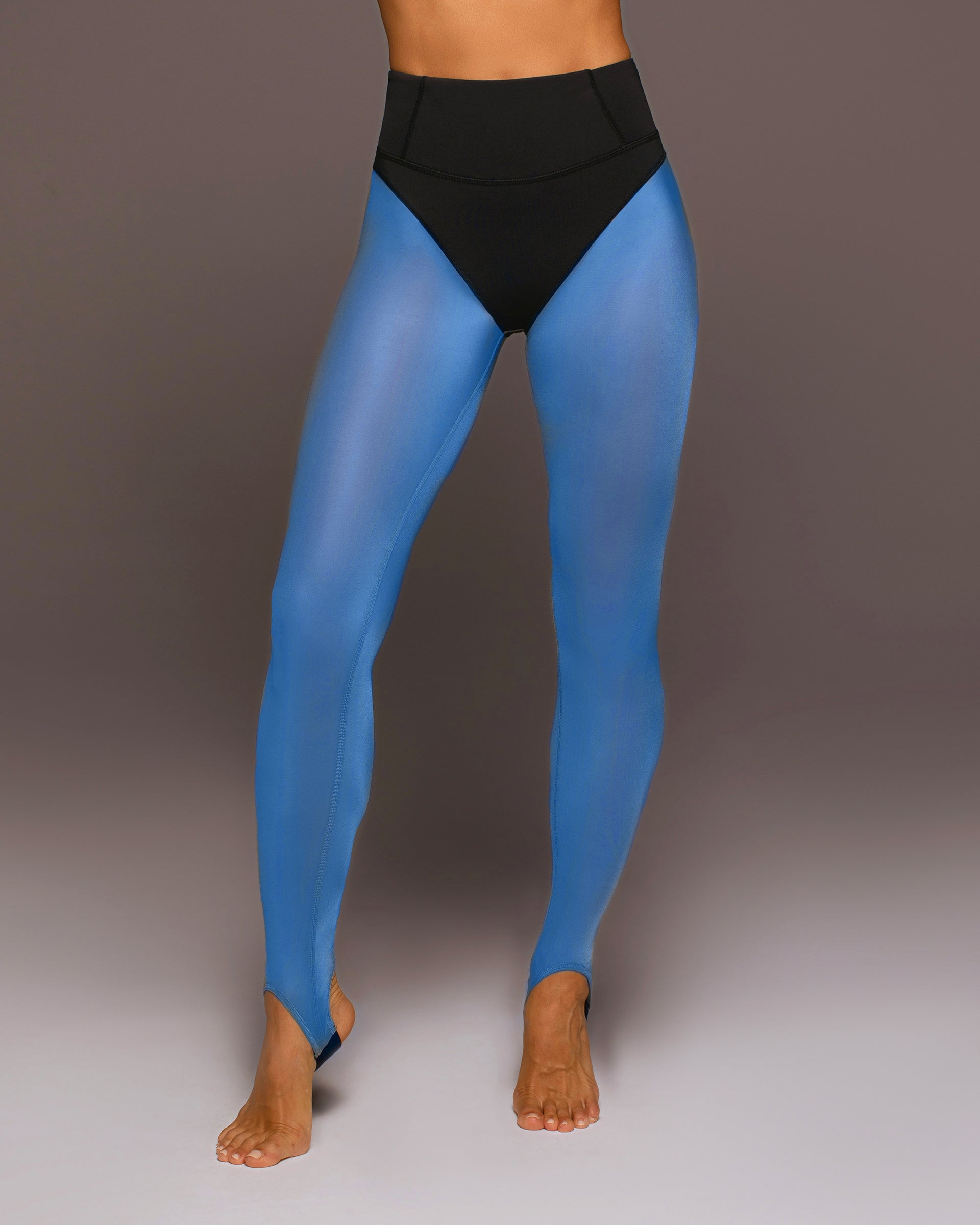 Ambient Stirrup Legging - Capri Blue/Black