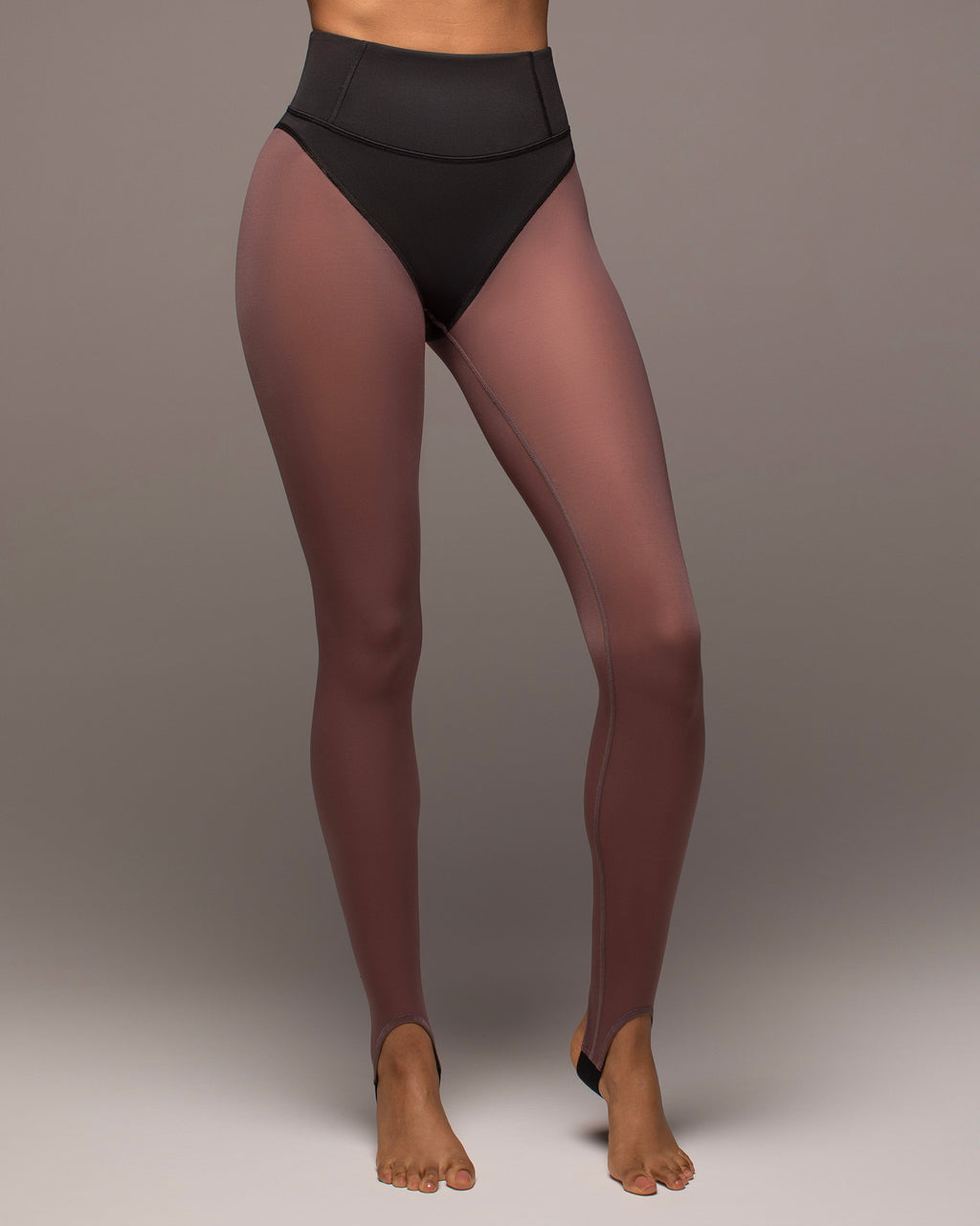 Ambient Stirrup Legging - Mauve Mist/Black