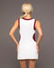 Aperture Dress - White/Earth Red
