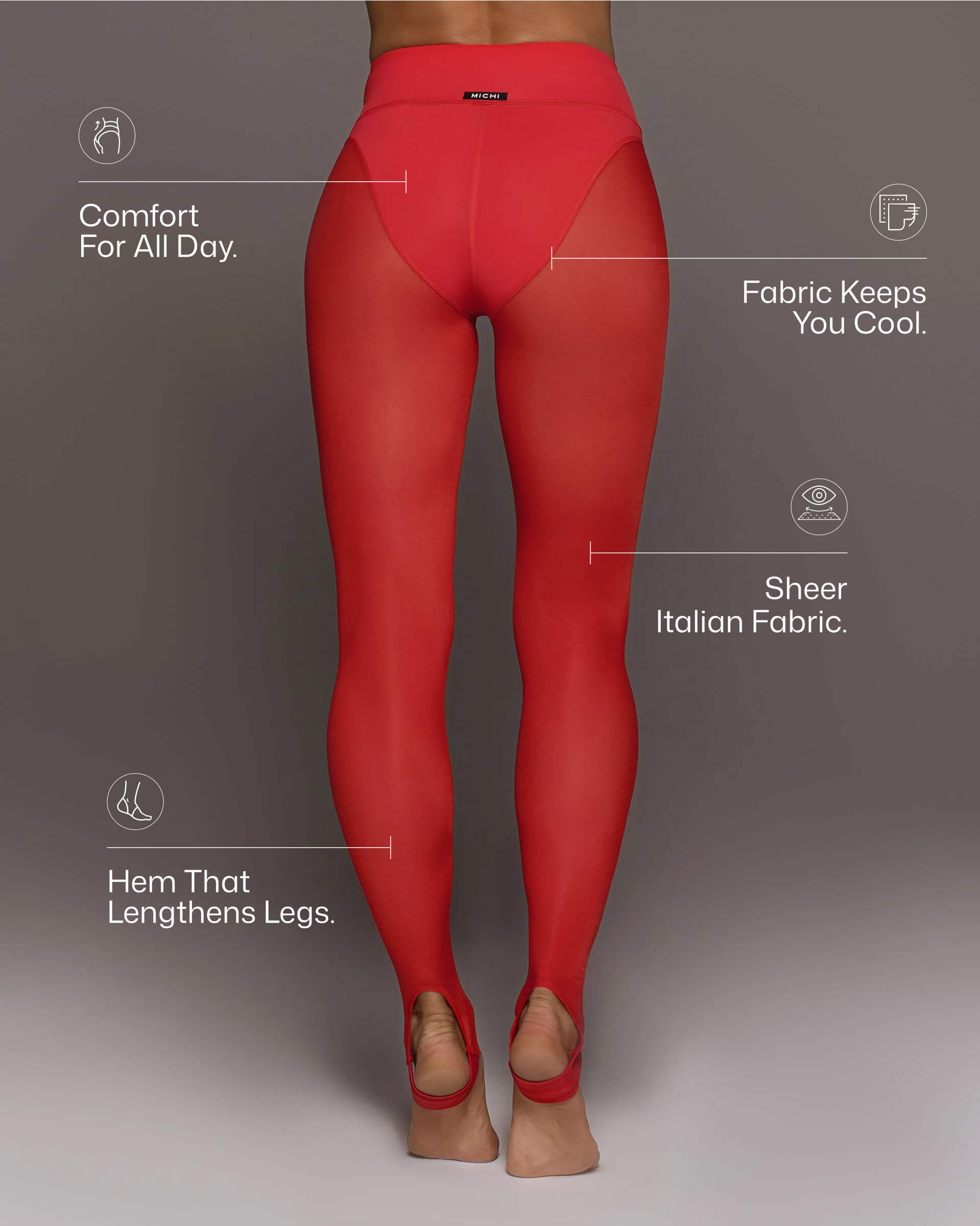 Ambient Stirrup Legging - Fire Red