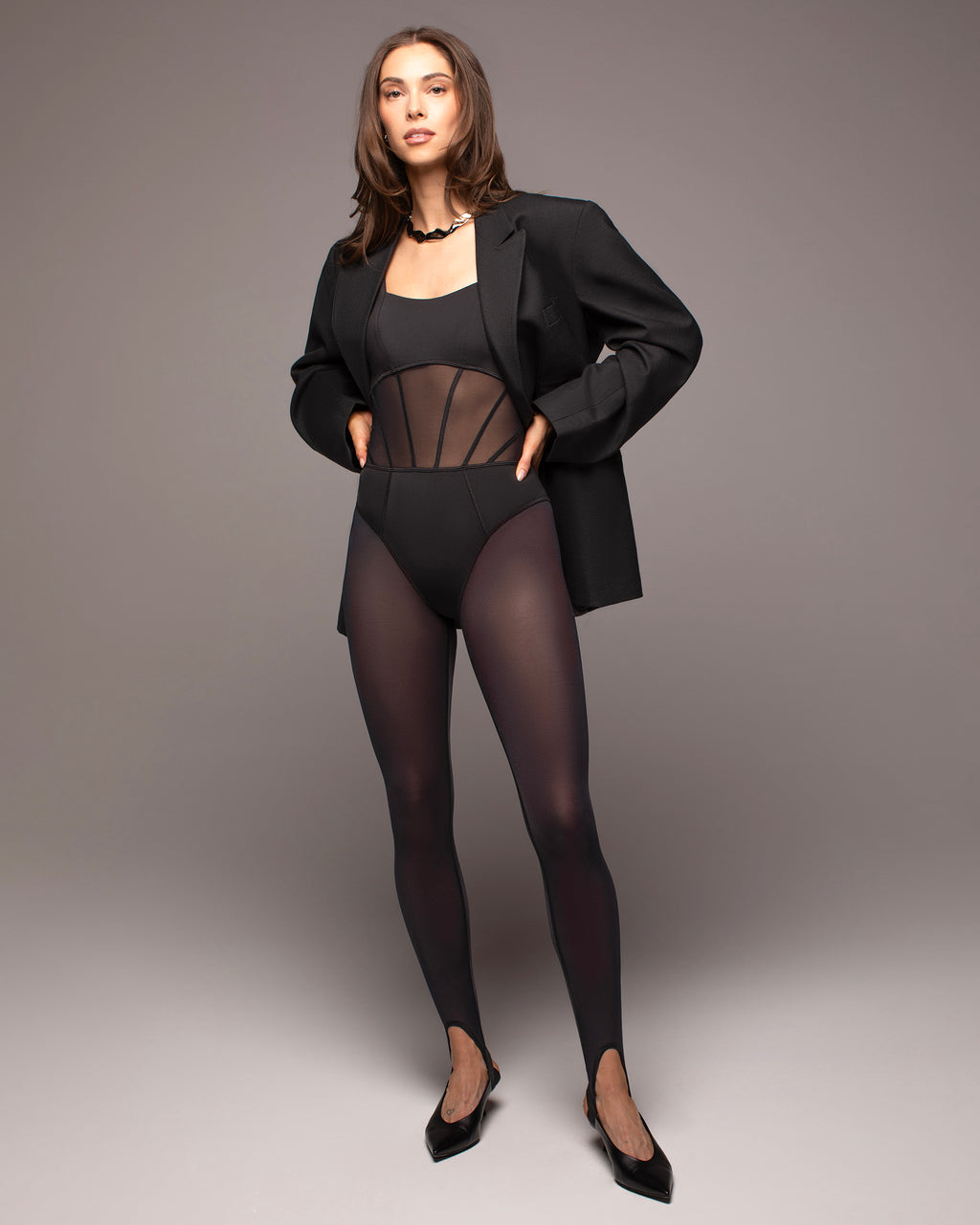 Cabaret Stirrup Jumpsuit - Black