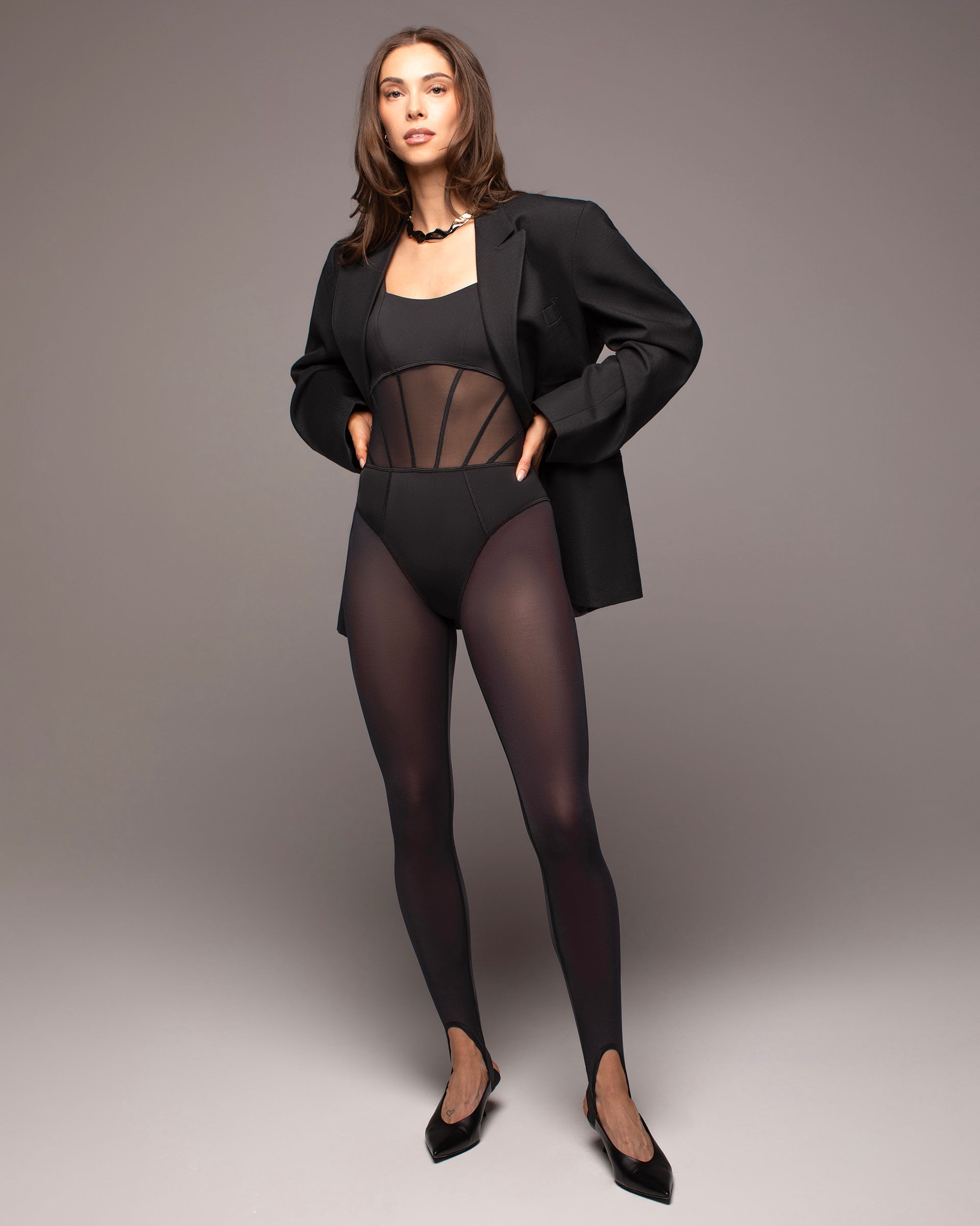 Cabaret Stirrup Jumpsuit - Black