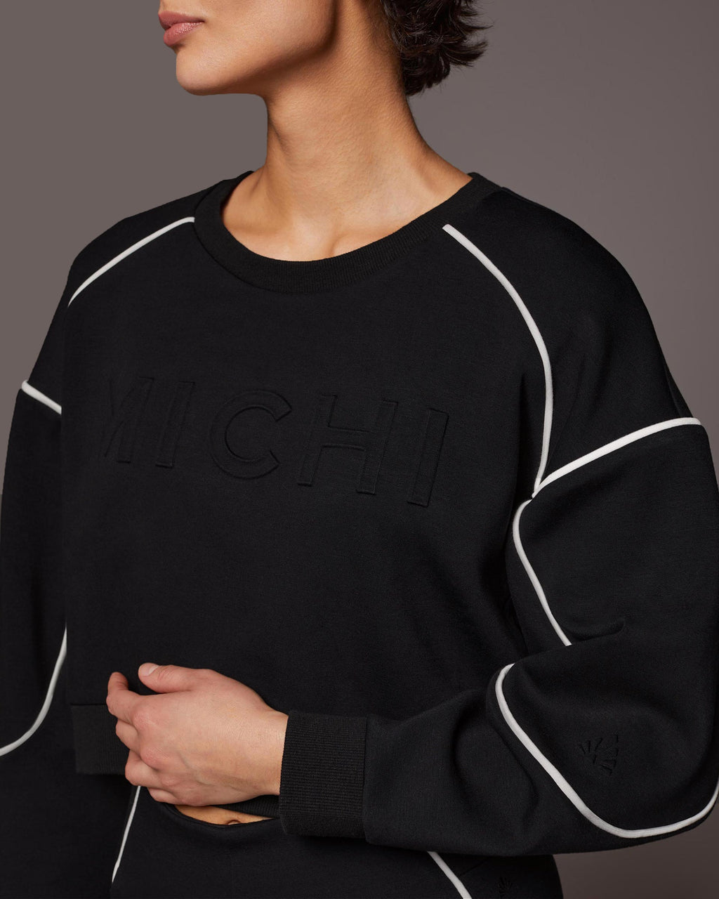 Crescent Sweatshirt - Black/Ivory