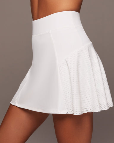 Electric Tennis Skirt w/ Shorts - White