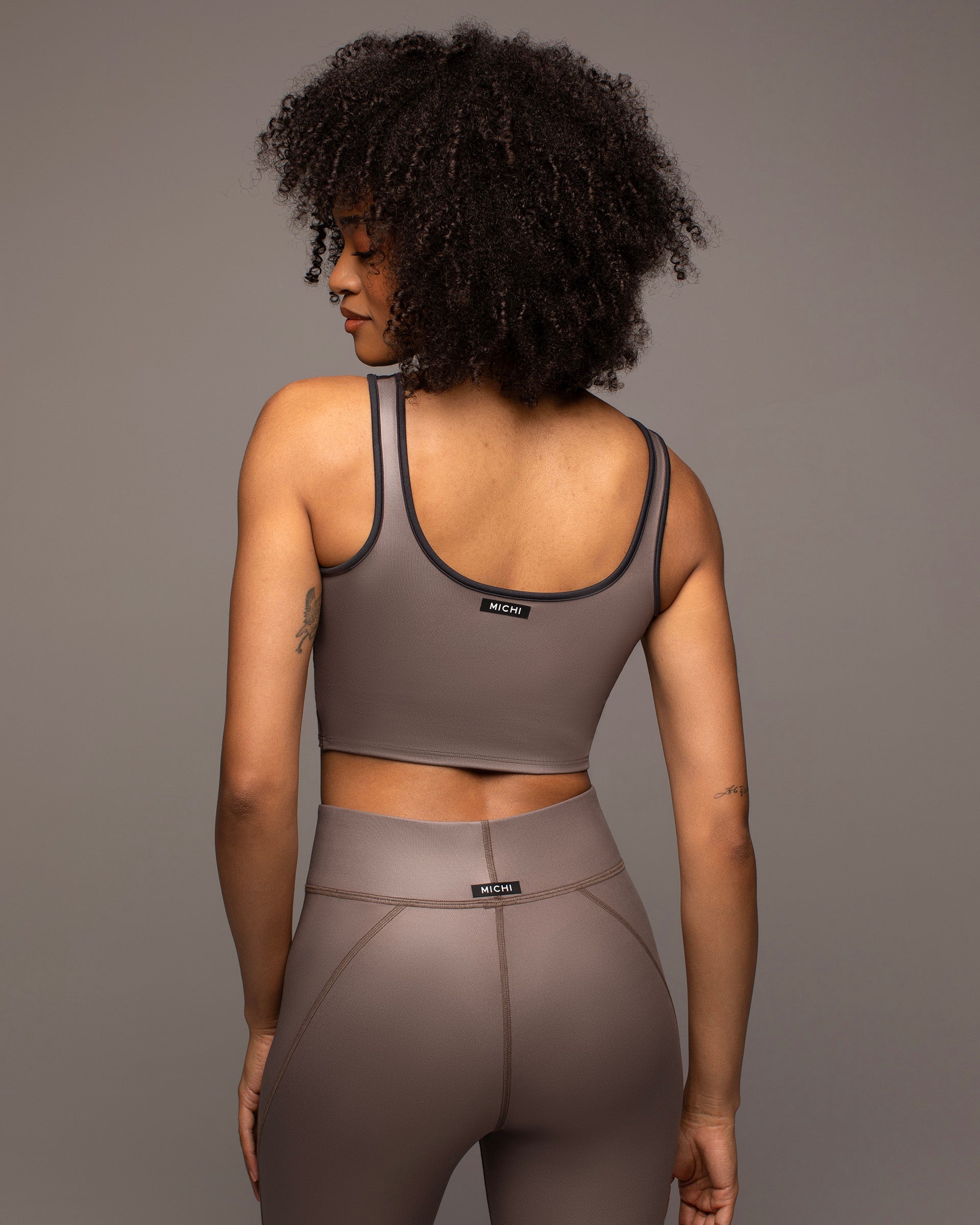 Fusion Gloss Bustier - Bronzed Pewter/Black