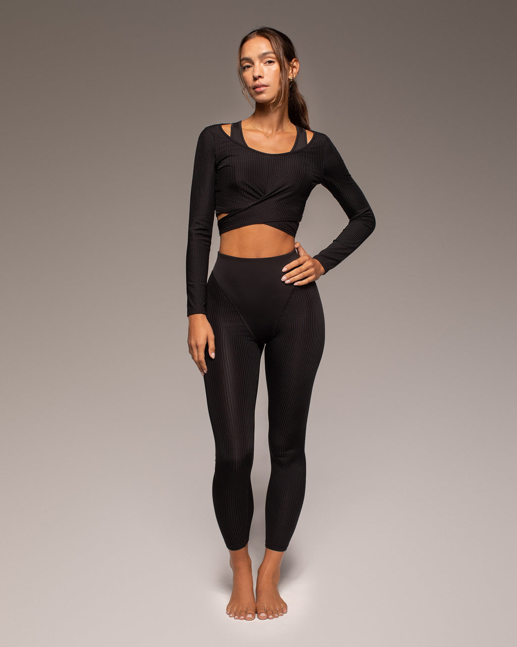 Ambient High Cut Ribbed Legging