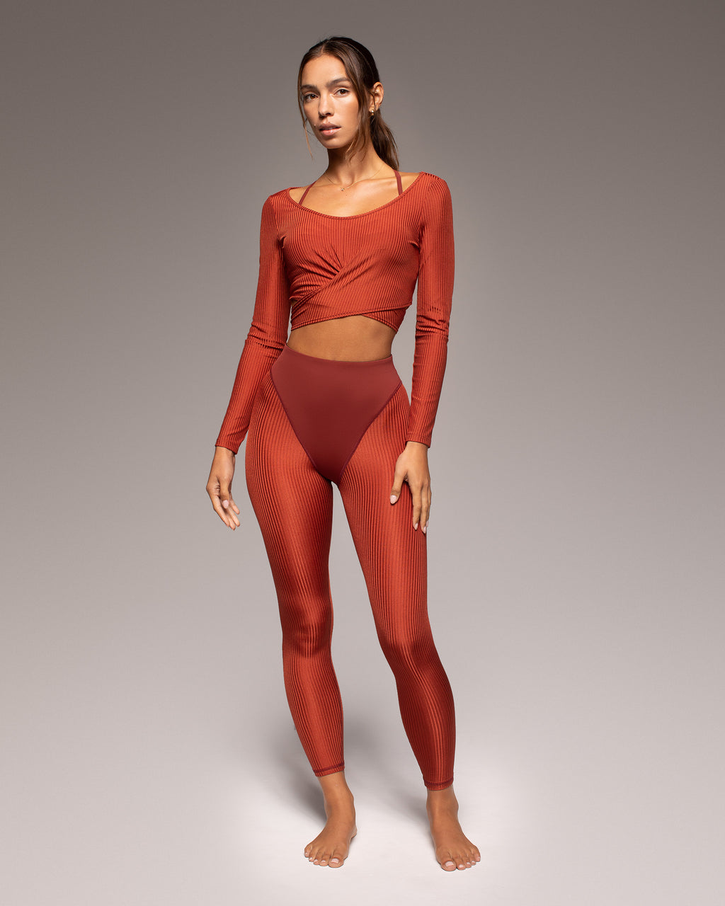 Ambient High Cut Ribbed Legging