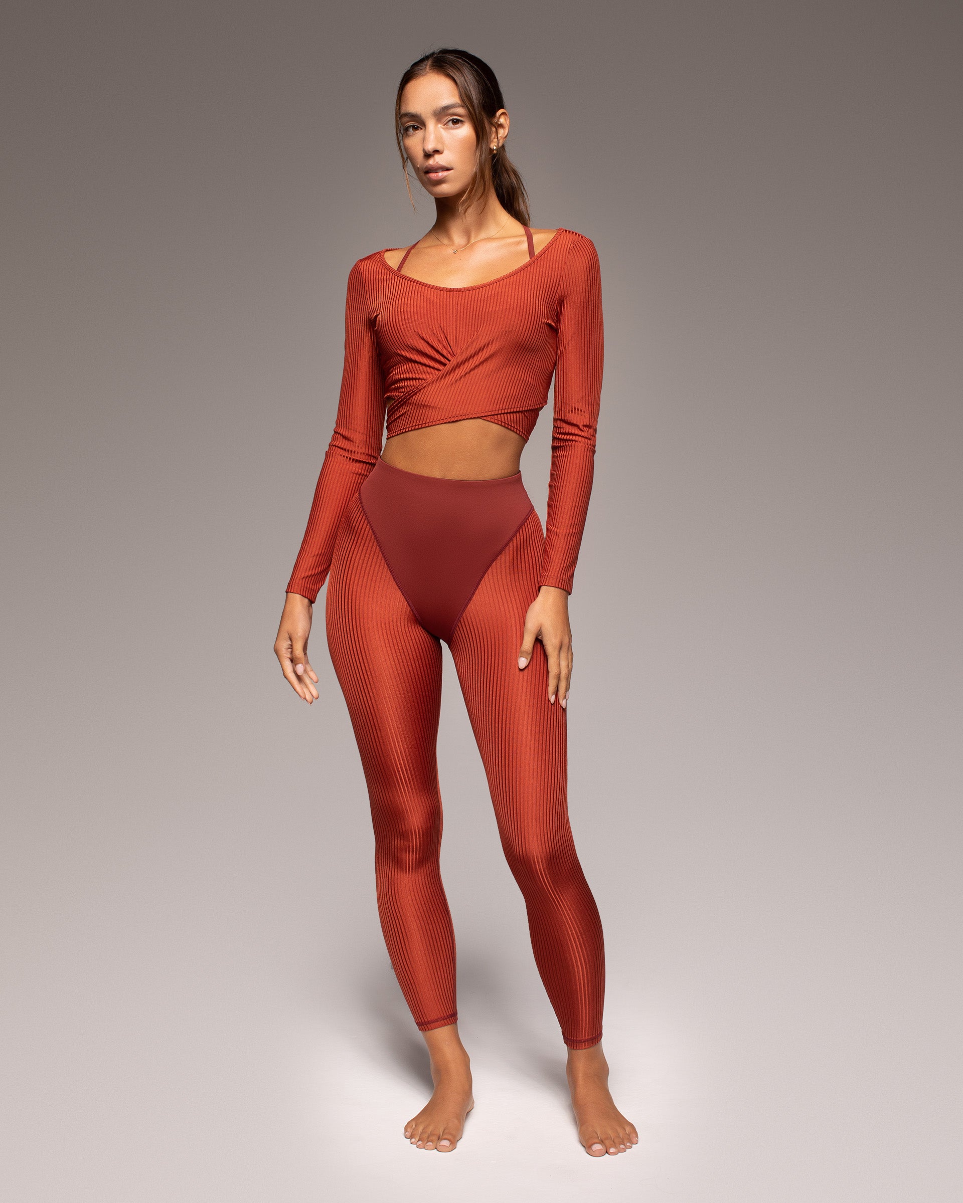 Ambient High Cut Ribbed Legging