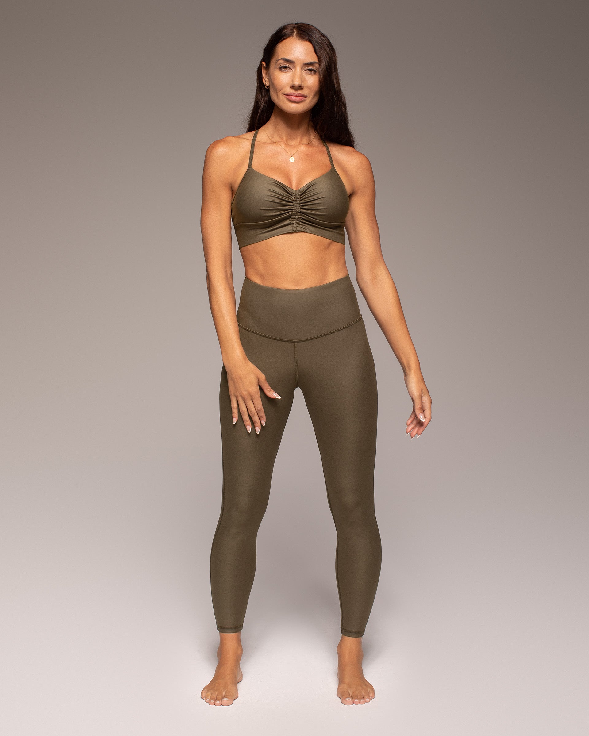 Instinct Gloss Legging - Olive