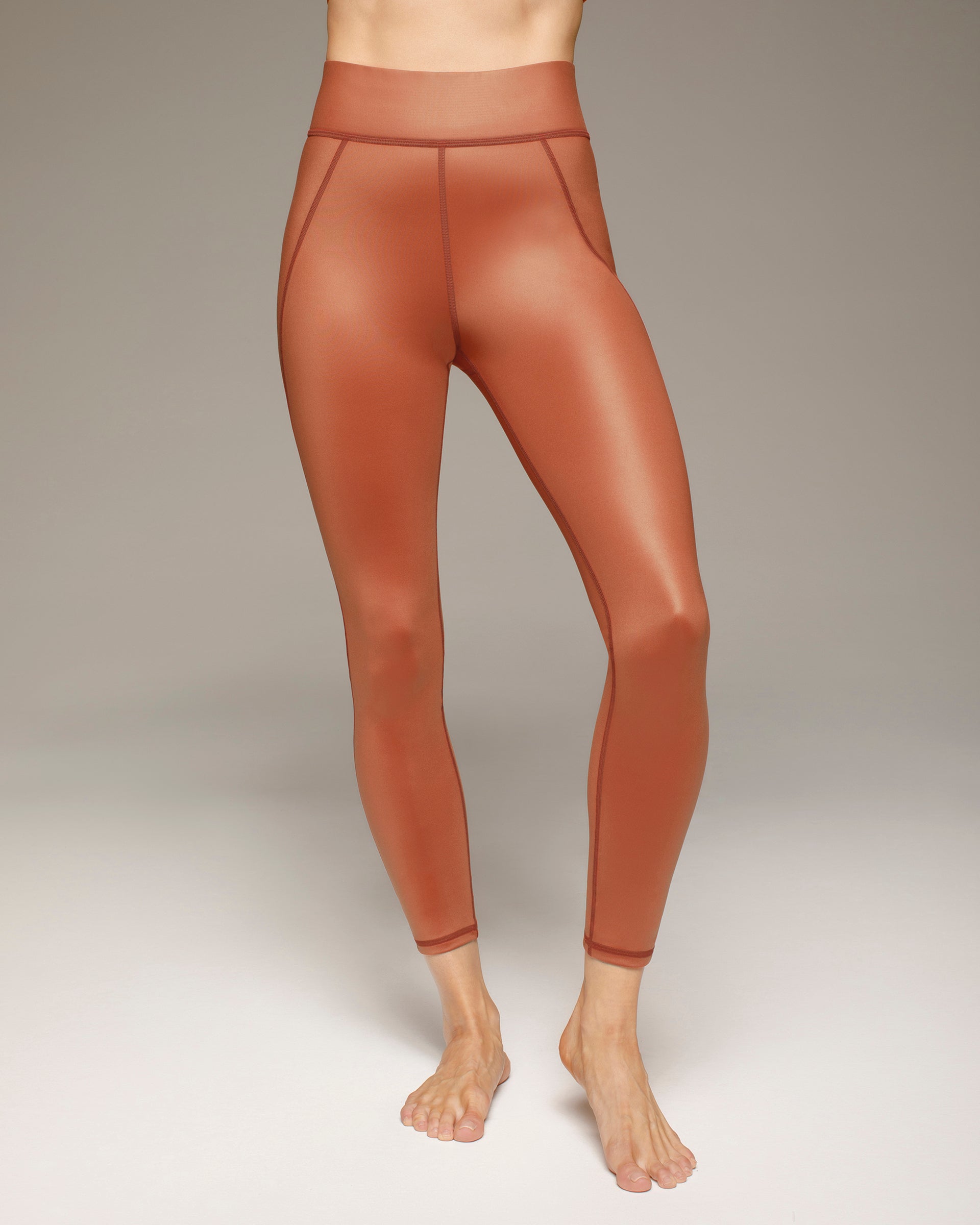 Liquid Gloss Legging - Burnt Orange
