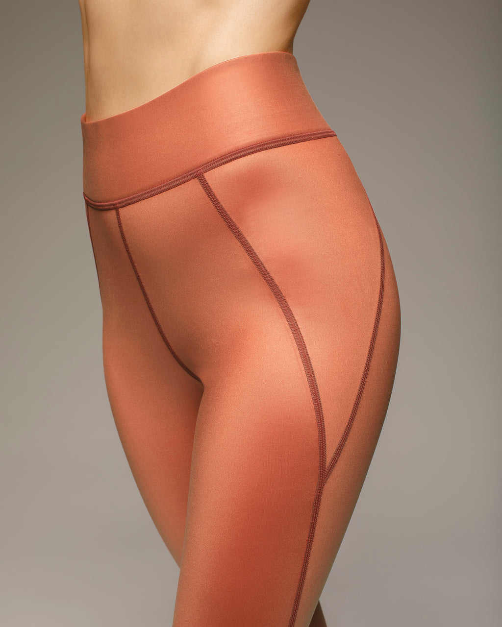Liquid Gloss Legging - Burnt Orange