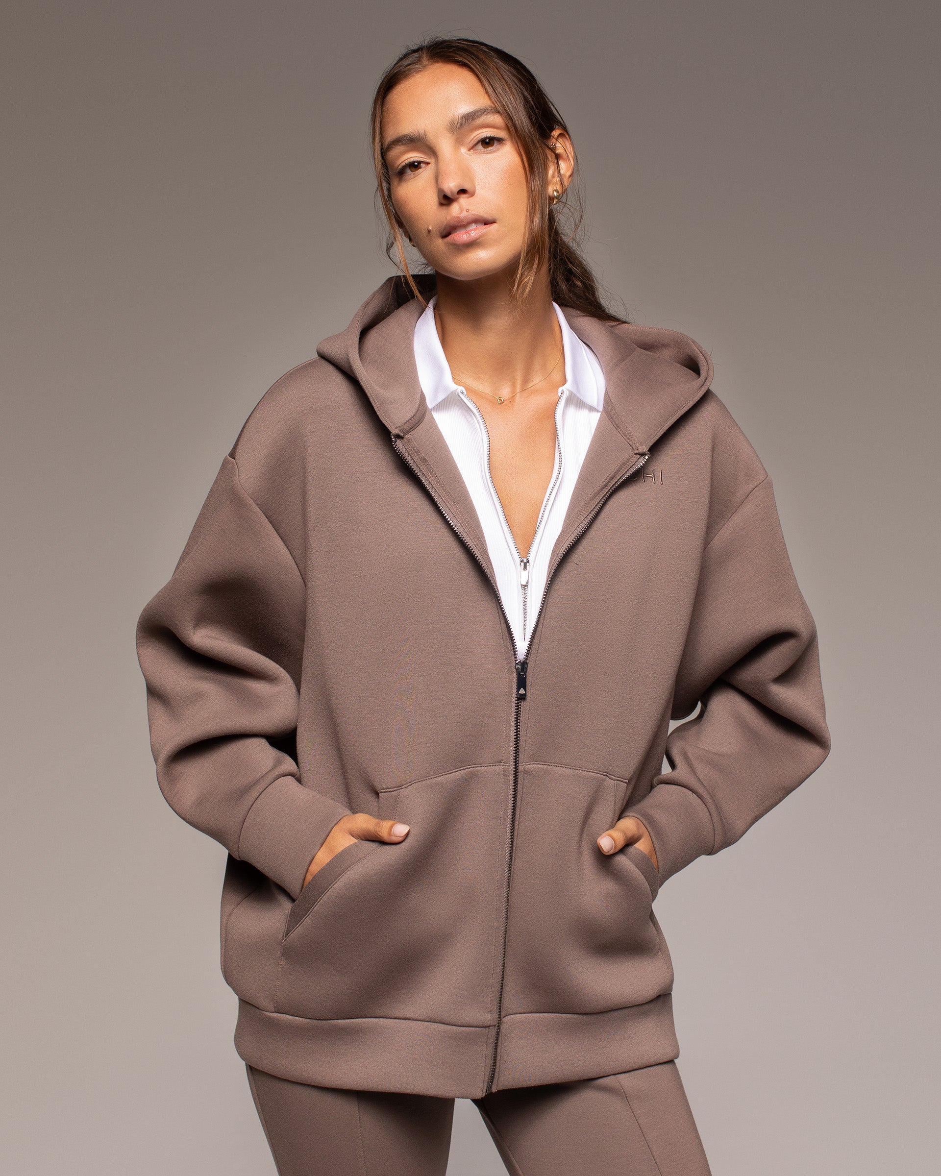 Luna Oversized Hoodie - Deep Taupe
