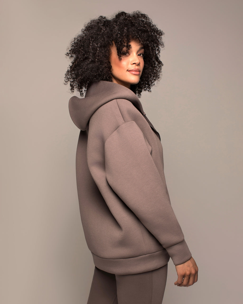 Luna Oversized Hoodie - Deep Taupe