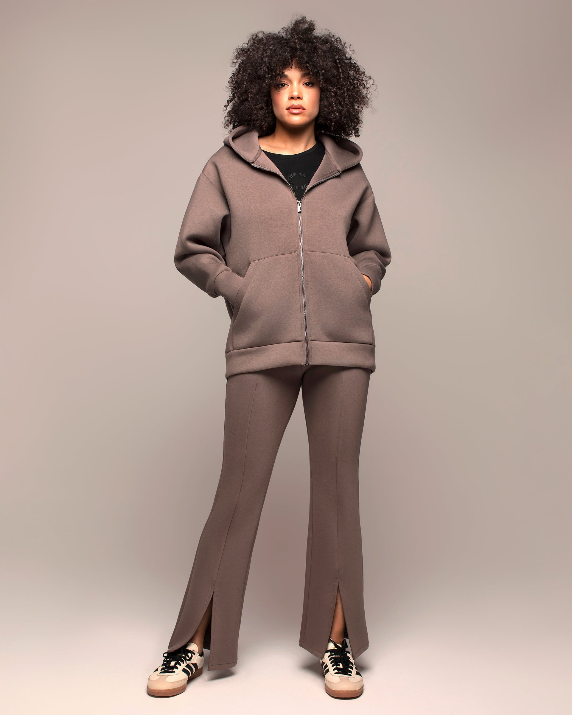 Luna Oversized Hoodie - Deep Taupe
