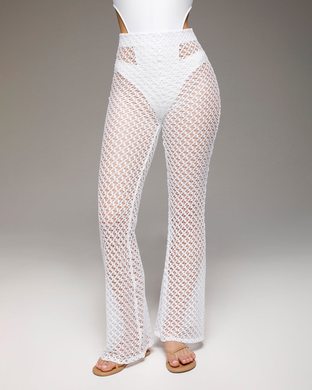Merletto Flare Pant - White