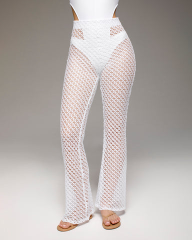Merletto Flare Pant - White