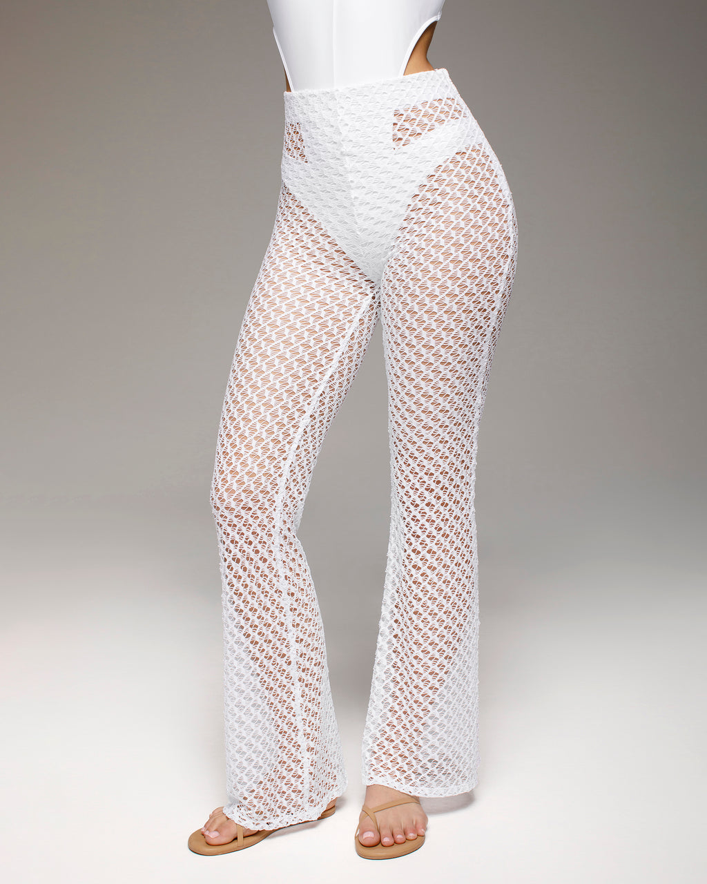 Merletto Flare Pant - White