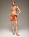 Odyssey Gloss Longline Bra - Burnt Orange