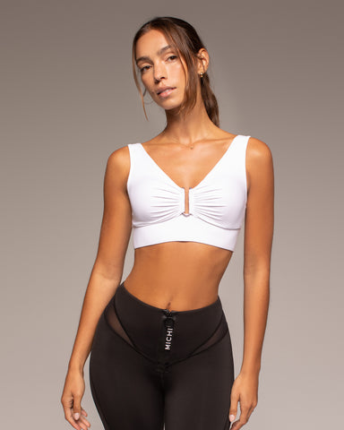 Onyx Longline Bra - White