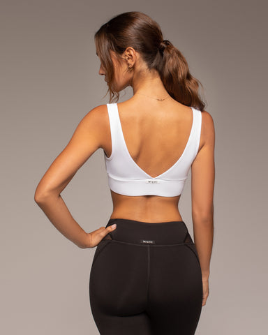 Onyx Longline Bra - White
