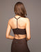 Palma Gloss Longline Bra - Dark Oak