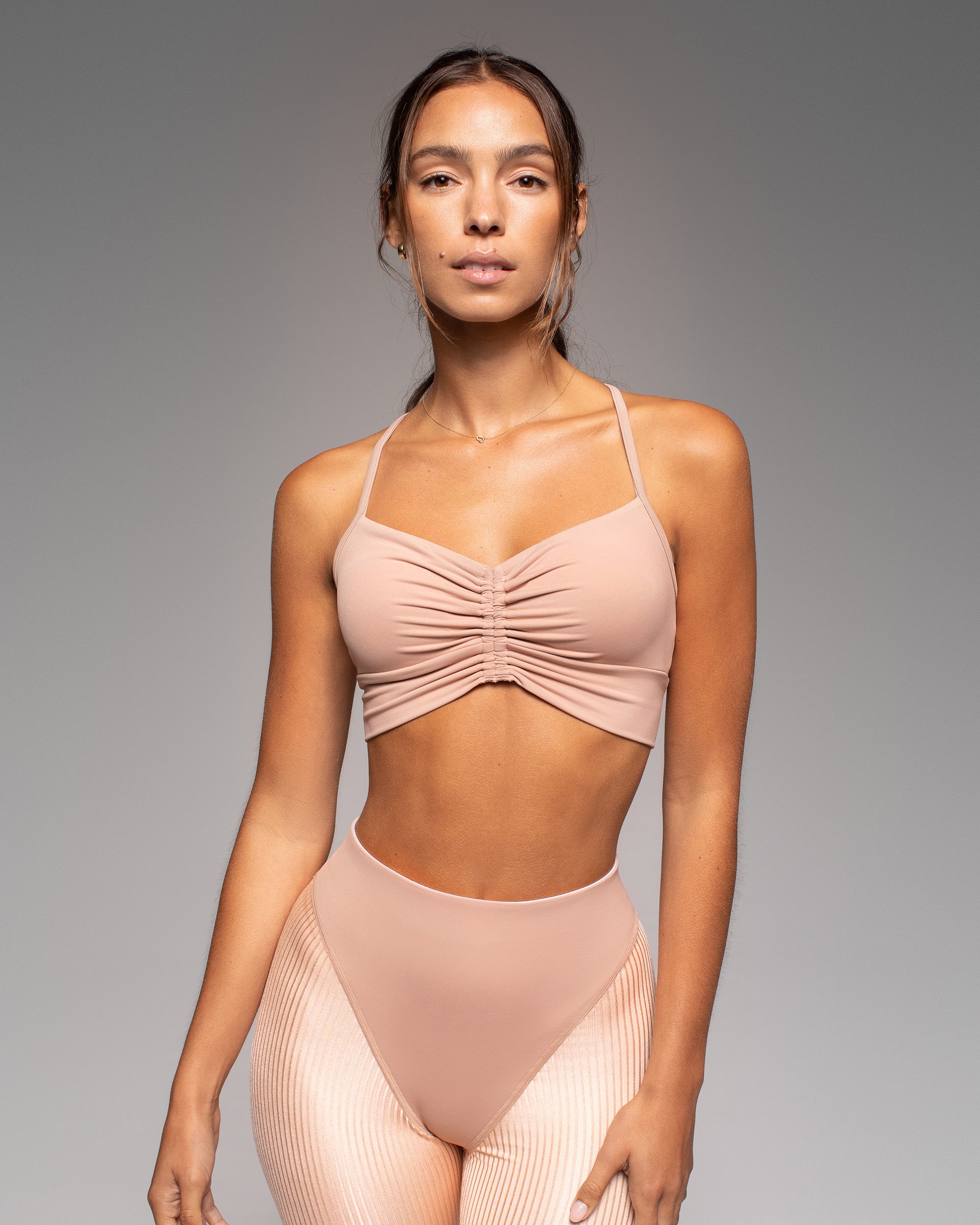 Palma Longline Bra - Nude Pink