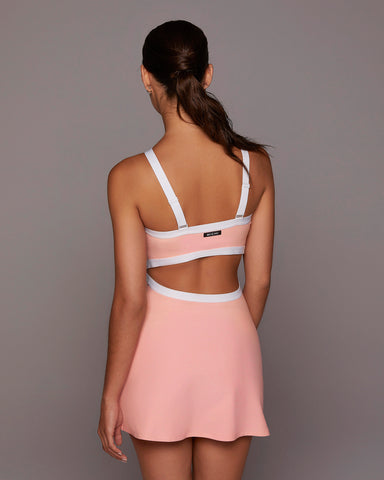 Playa Dress - Sunset Pink/White