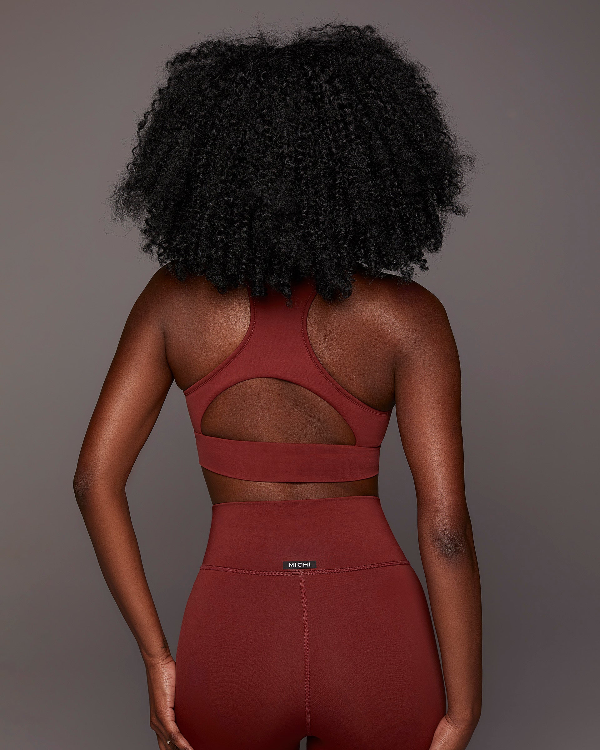 Ray V-Neck Longline Bra - Terracotta