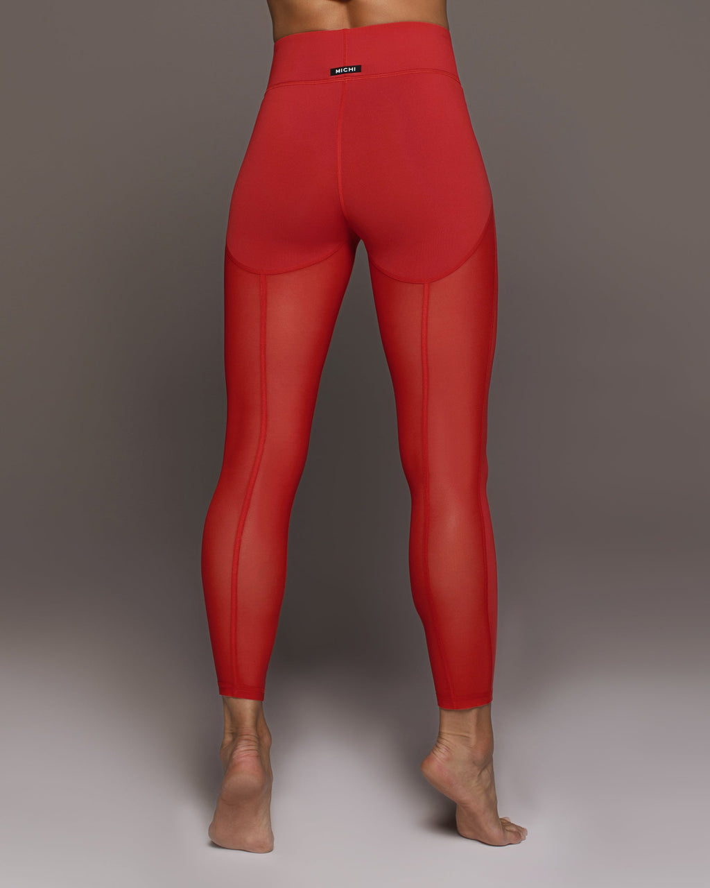 Revue Mesh Legging - Fire Red