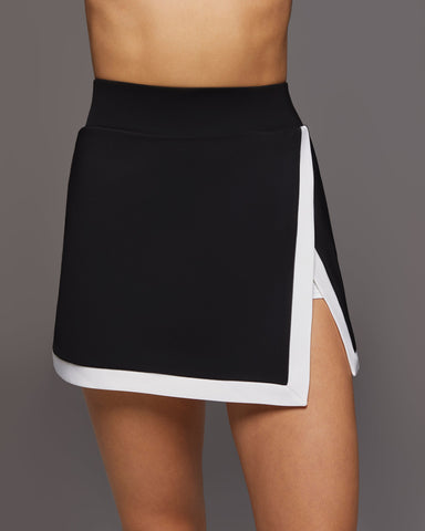 Rival Tennis Skirt W/ Shorts - Black/White