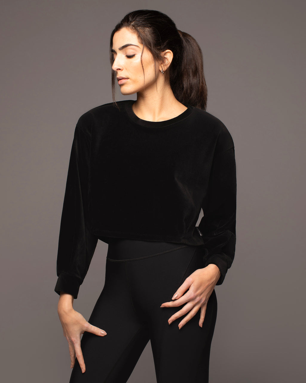 Stoke Ribbed Sweatshirt - Black