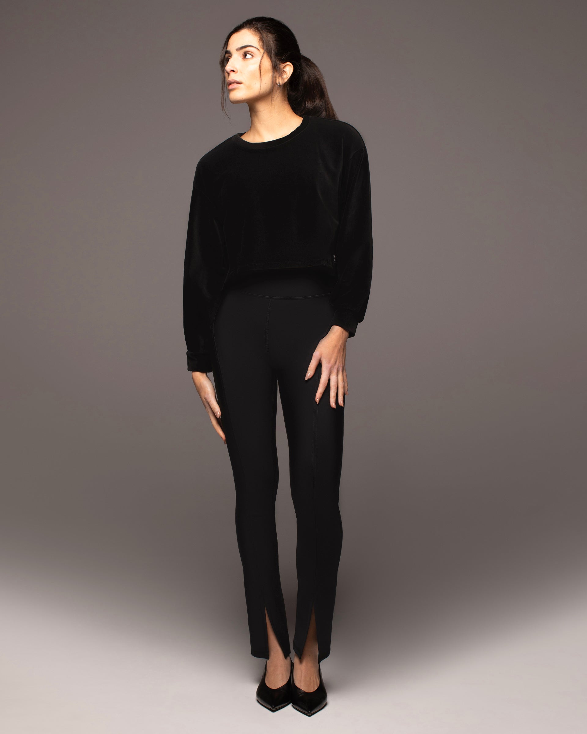 Stoke Ribbed Sweatshirt - Black