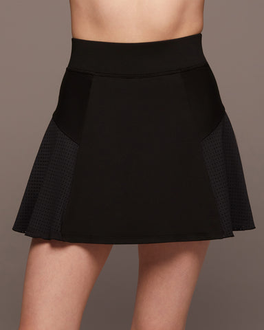 Electric Tennis Skirt w/ Shorts - Black