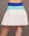 Electric Tennis Skirt w/ Shorts - White/Island Blue/Royal Blue